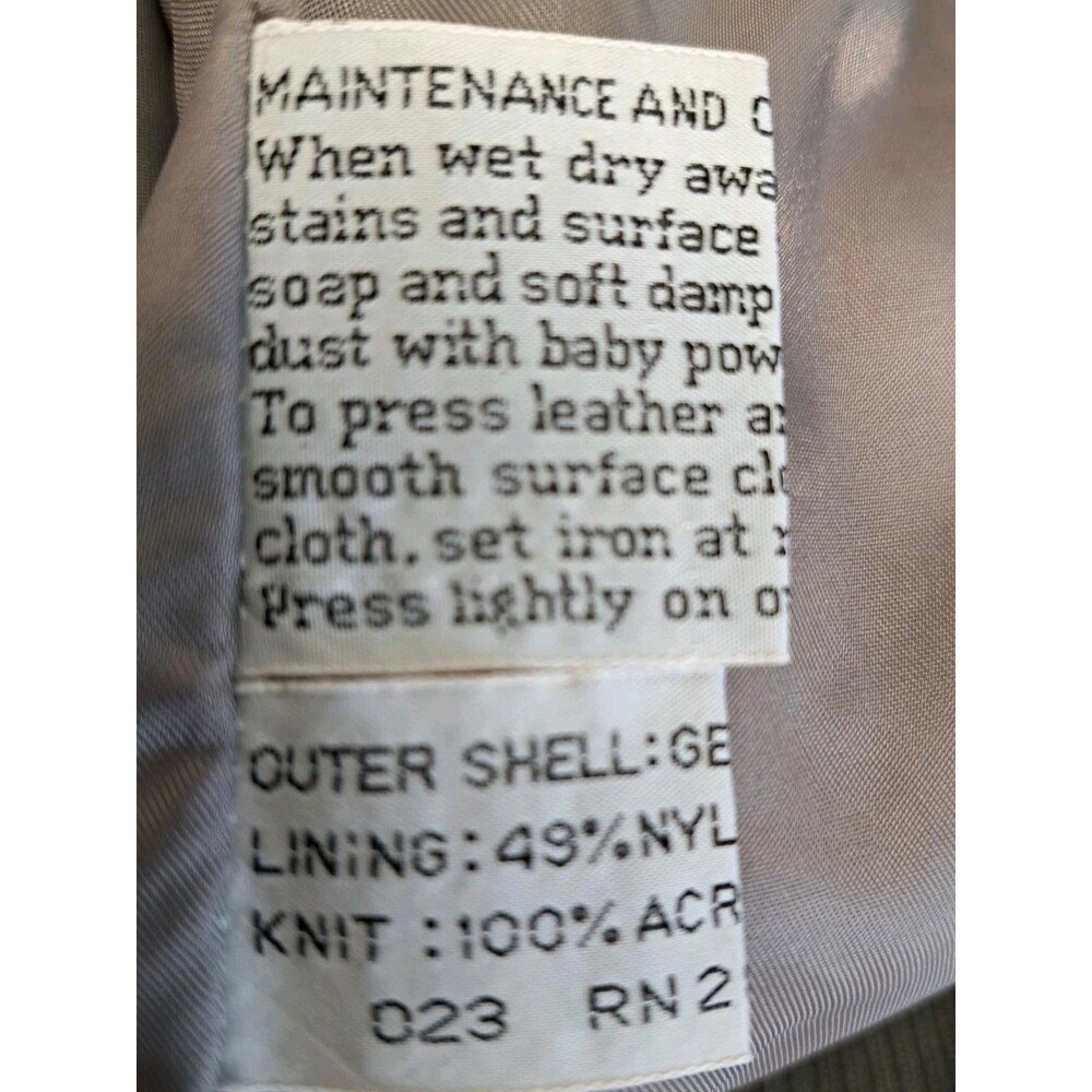 Vintage Members Only Men’s Leather Jacket Size 40 Gray - Picture 9 of 15